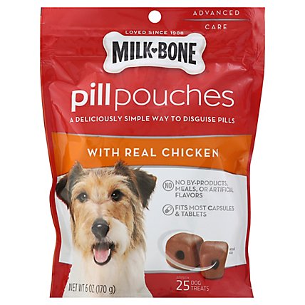 Milk-Bone Pill Pouches Dog Treats With Real Chicken Pouch - 6 Oz - Image 1