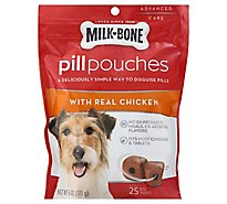 Milk-Bone Pill Pouches Dog Treats With Real Chicken Pouch - 6 Oz