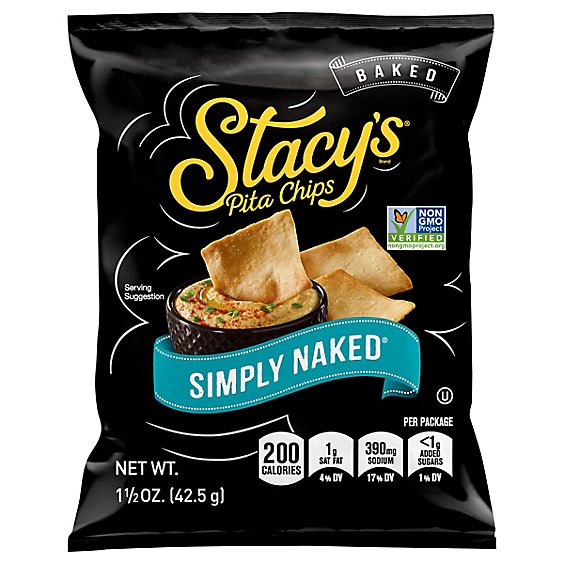 Stacys Pita Chip Naked - 1.5 Oz