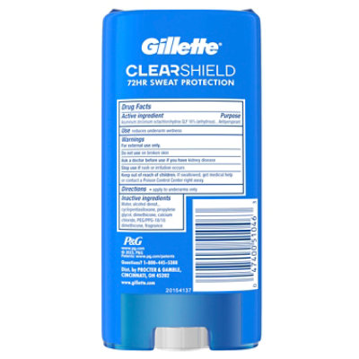 Gillette Antiperspirant Deodorant Clear Gel Power Rush - 2-3.8 Oz