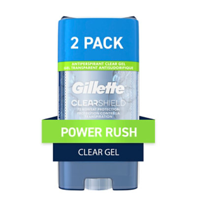 Gillette Antiperspirant Deodorant Clear Gel Power Rush - 2-3.8 Oz - Image 1