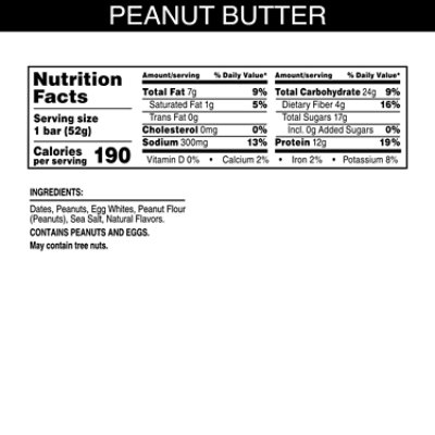 RXBAR Protein Bars Peanut Butter Protein Snack - 1.8 Oz - Image 3