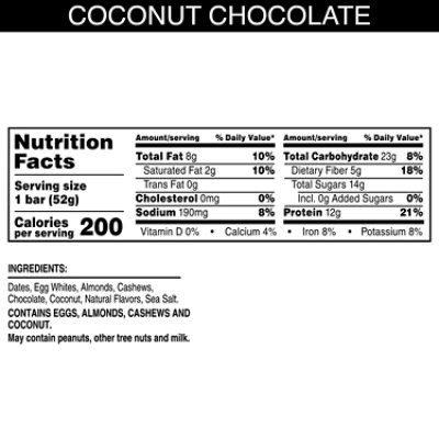 RXBAR Protein Bar Coconut Chocolate 12g Protein - 1.8 Oz - Image 3