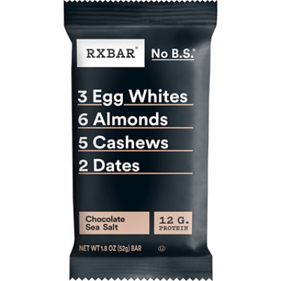 RXBAR Protein Bar 12g Protein Chocolate Sea Salt - 1.83 Oz - Image 1