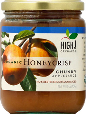 High J Orchards Applesauce Organic Chunky Honeycrisp No Sugar Added - 16 Oz - Image 2