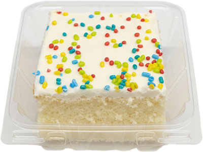 Bakery Cake Slice Vanilla Bettercreme White - Each (450 Cal) - Image 1