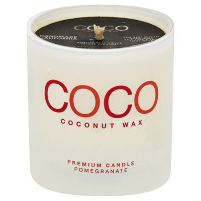 Coconut Candle 8oz Pomegranate - Each