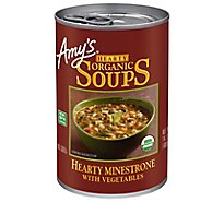 Amys Soups Organic Hearty Minestrone with Vegetables - 14.1 Oz