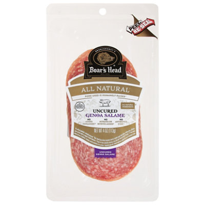 Boars Head Salame Genoa Simplicity Per Slice All Natural - 4 Oz - Image 1