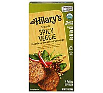 Hilarys Breakfast Sausage Patties Veggie Spicy 4 Count - 7.3 Oz