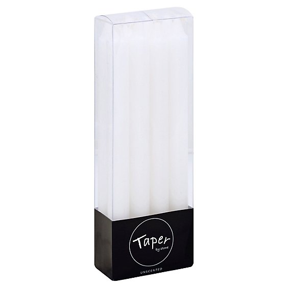 Dinner Taper Box 8pk White Semi Dripless - Each