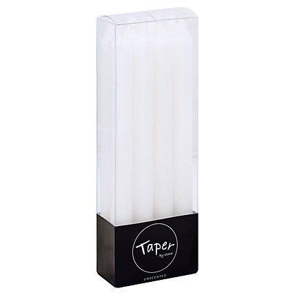 Dinner Taper Box 8pk White Semi Dripless - Each - Image 1
