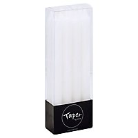 Dinner Taper Box 8pk White Semi Dripless - Each - Image 1