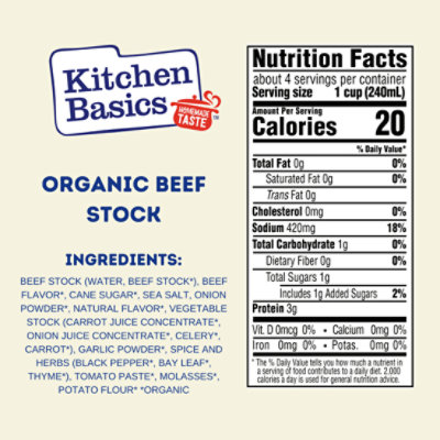 Kitchen Basics Organic Beef Stock Carton - 32 Oz - Image 4