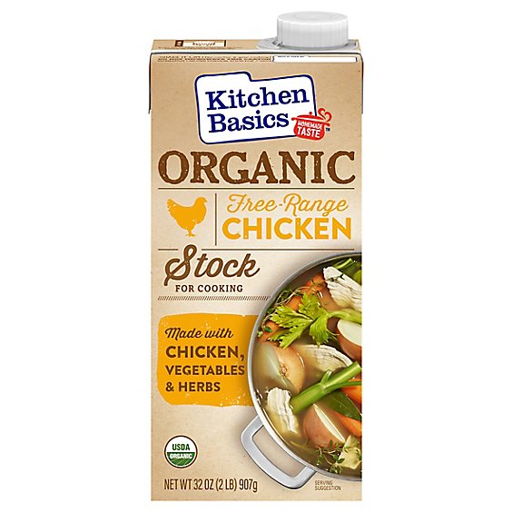 Kitchen Basics Organic Free Range Chicken Stock - 32 Oz