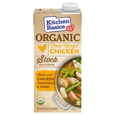 Kitchen Basics Organic Free Range Chicken Stock - 32 Oz