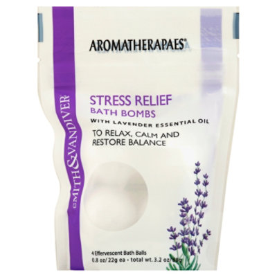 Aromatherapaes Bath Bombs Stress Relief with Lavender Essential Oil - 4-0.8 Oz