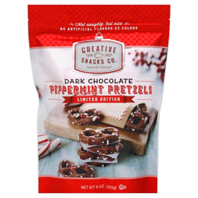 Creative Snacks Pretzel Peppermint Dark Chocolate - 9 Oz