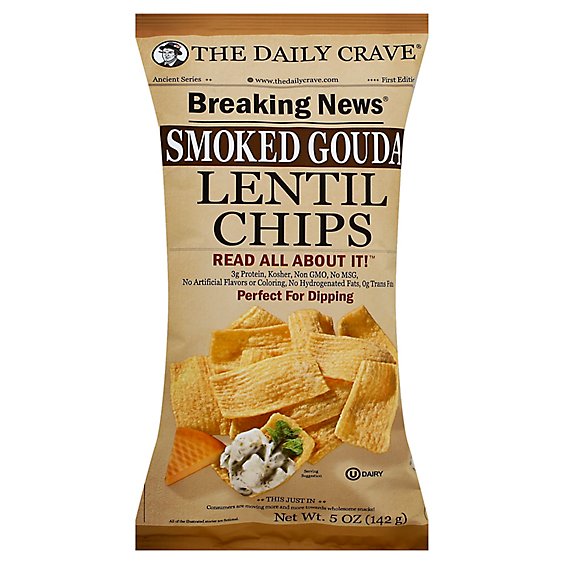The Daily Crave Lentil Chips Smoked Gouda - 5 Oz