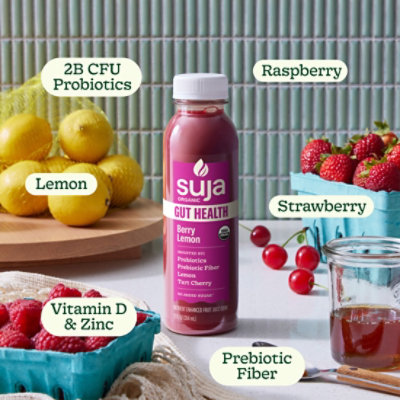 Suja Organic Gut Health Berry Lemon Cold Pressed Juice - 12 Fl. Oz. - Image 2