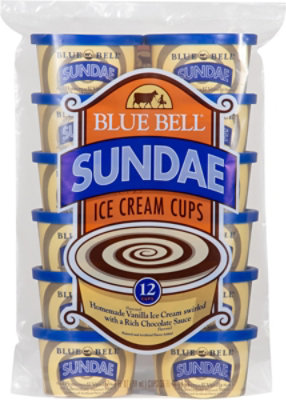 Blue Bell Sundae Cups - 12 Count