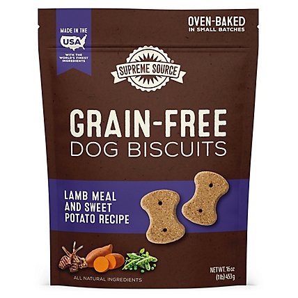 Supreme Source Dog Biscuits Grain Free Lamb Meal And Sweet Potato Poich - 16 Oz - Image 1
