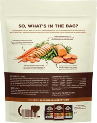 Supreme Source Dog Biscuits Grain Free Chicken Meal And Carrot Bag - 16 Oz - Image 5