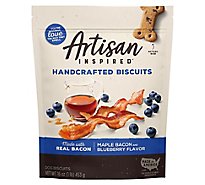 Vita Bone Artisan Inspired Biscuits Soft Dog Treats Maple Bacon & Blueberry Flavor Pouch - 16 Oz
