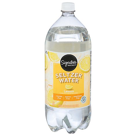 Signature SELECT Seltzer Water Lemon - 2 Liter