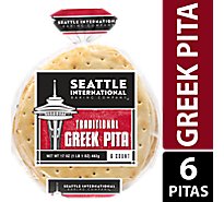 Seattle International Baking Company Pita Greek Traditional White - 17 Oz