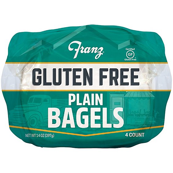 Franz Bagels Plain Gluten Free 4 Count - 14 Oz