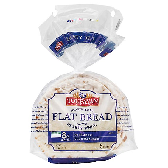 Tf Flat Bread White Med - Each