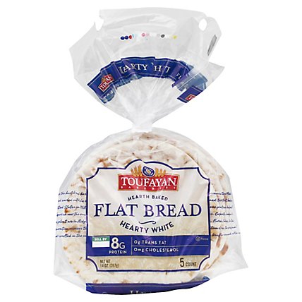 Tf Flat Bread White Med - Each - Image 1