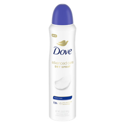 Dove Advanced Care Antiperspirant Deodorant Dry Spray Original Clean ...