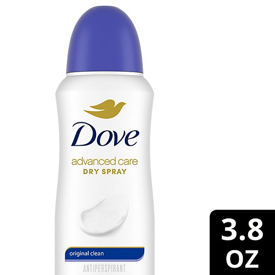 Dove Advanced Care Antiperspirant Deodorant Dry Spray Original Clean - 3.8 Oz