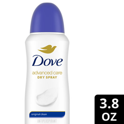 Dove Advanced Care Antiperspirant Deodorant Dry Spray Original Clean - 3.8 Oz