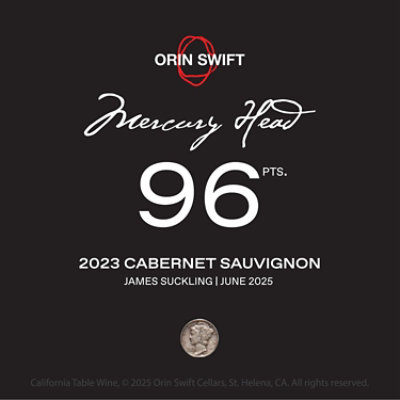 Orin Swift Mercury Head Napa Valley Cabernet Sauvignon Red Wine - 750 Ml - Image 2
