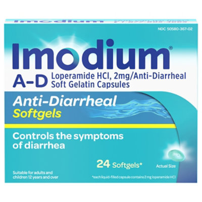 Imodium Anti-Diarrheal Softgels - 24 Count