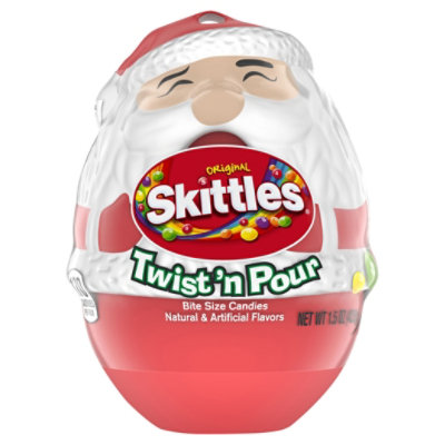 Skittles Candy Christmas Original Santa Twist n Pour - 1.5 Oz