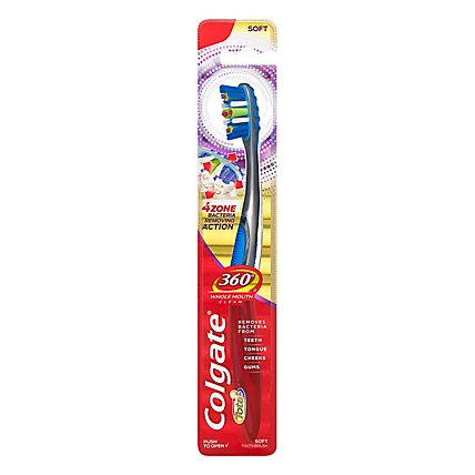 Colgate 360 Whole Mouth Clean Toothbrush 4 Zone Soft - 1 Count - Image 3