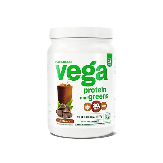 Vega Protein & Greens Chocolate Flavor Drink Mix - 18.4 Oz