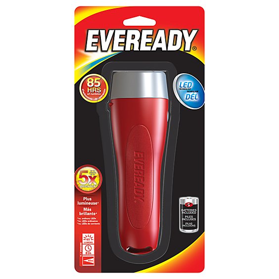 Eveready LED Flashlight Batteries Included - Each