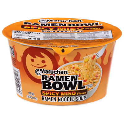 Maruchan Taste of Asia Ramen Noodle Soup Spicy Miso Chicken Flavor Bowl - 3.38 Oz - Image 3