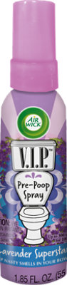 Air Wick VIP Pre Poop Lavender Superstar Scent Toilet Spray - 1.85 Oz
