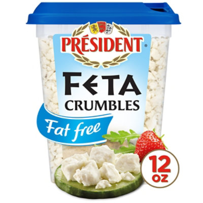 President Feta Plain Fat Free Crumbled - 12 Oz - Image 2