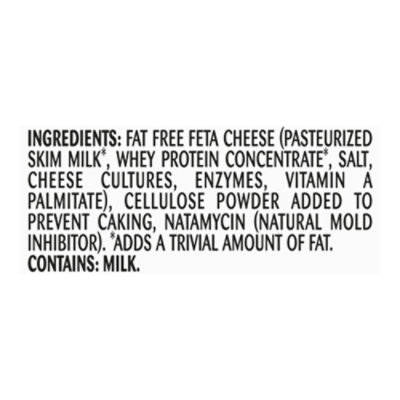 President Feta Plain Fat Free Crumbled - 12 Oz - Image 5