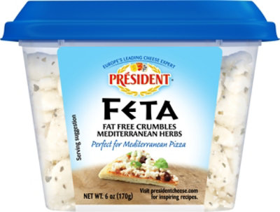 President Fat Free Mediterranean Herbs Feta Crumbles - 6 OZ - Image 6