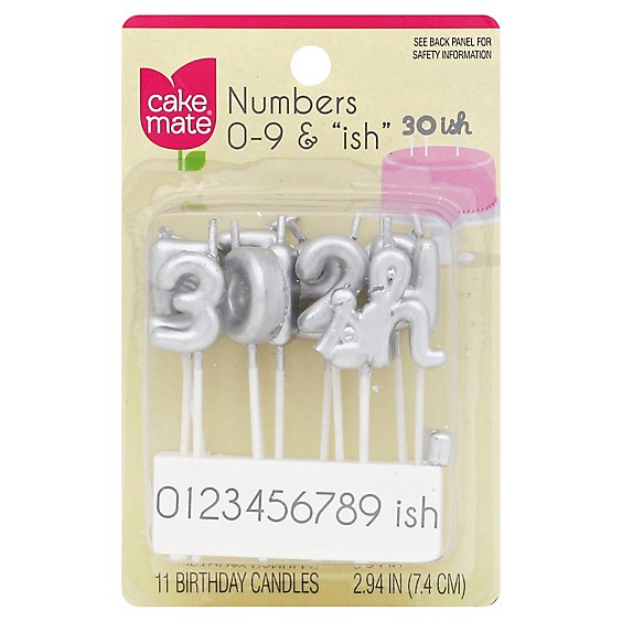 Betty Crocker Candles Numbers 0-9 & ish - 11 Count