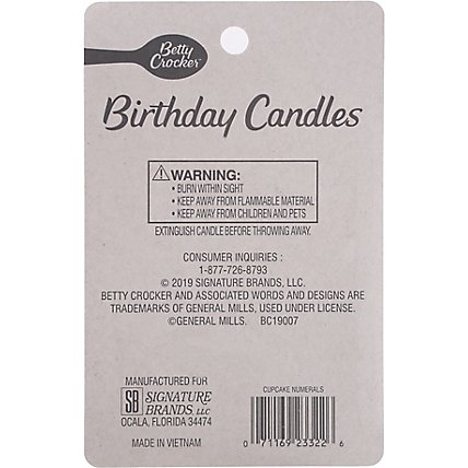 Betty Crocker Candles Cupcake Numbers 0 To 9 - 10 Count - Image 4
