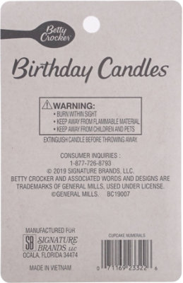 Betty Crocker Candles Cupcake Numbers 0 To 9 - 10 Count - Image 4
